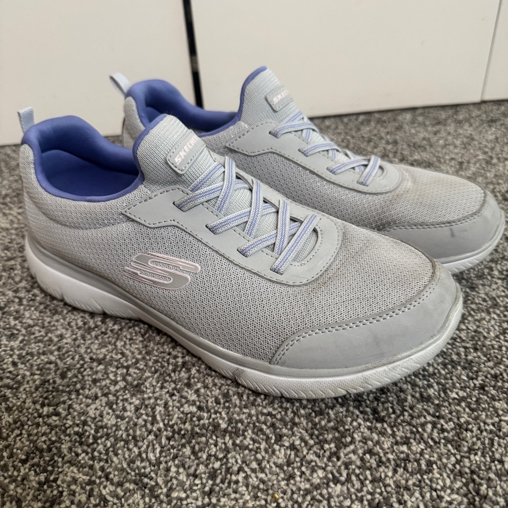 Skechers Summits Hands Free Slip-Ins Sneakers Comfort Purple Gray Woman’s Size 9